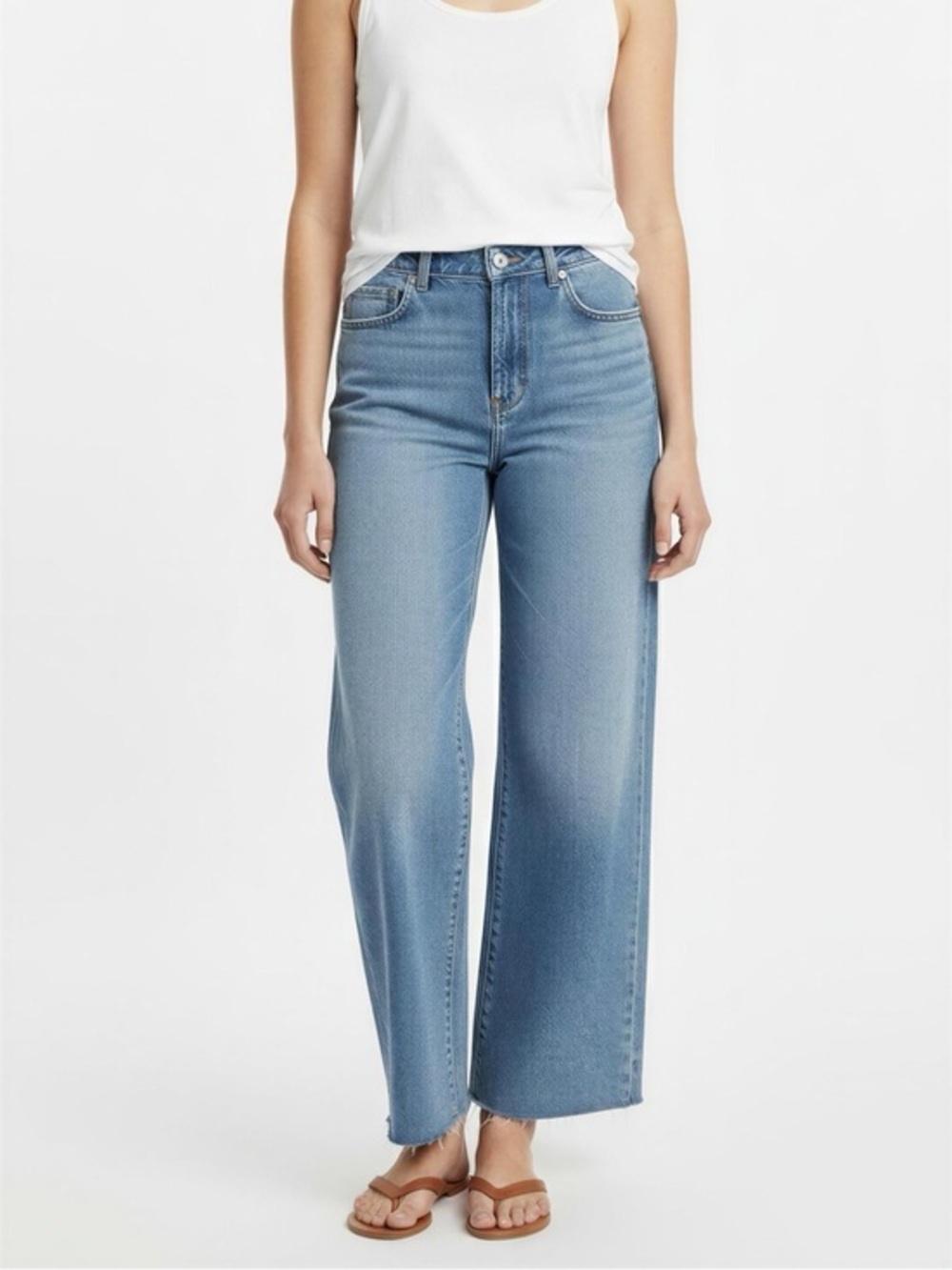 J Brand Joan Crop Super High-Rise Wide Straight Jeans